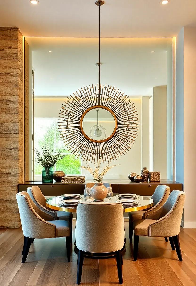 “Cascading⁤ Patterns: ‌A mirror with ‍an​ eye-catching cascading ‍design draws the eye ‌upward, making your⁤ dining ceiling feel higher ​and ​your space more open.”
