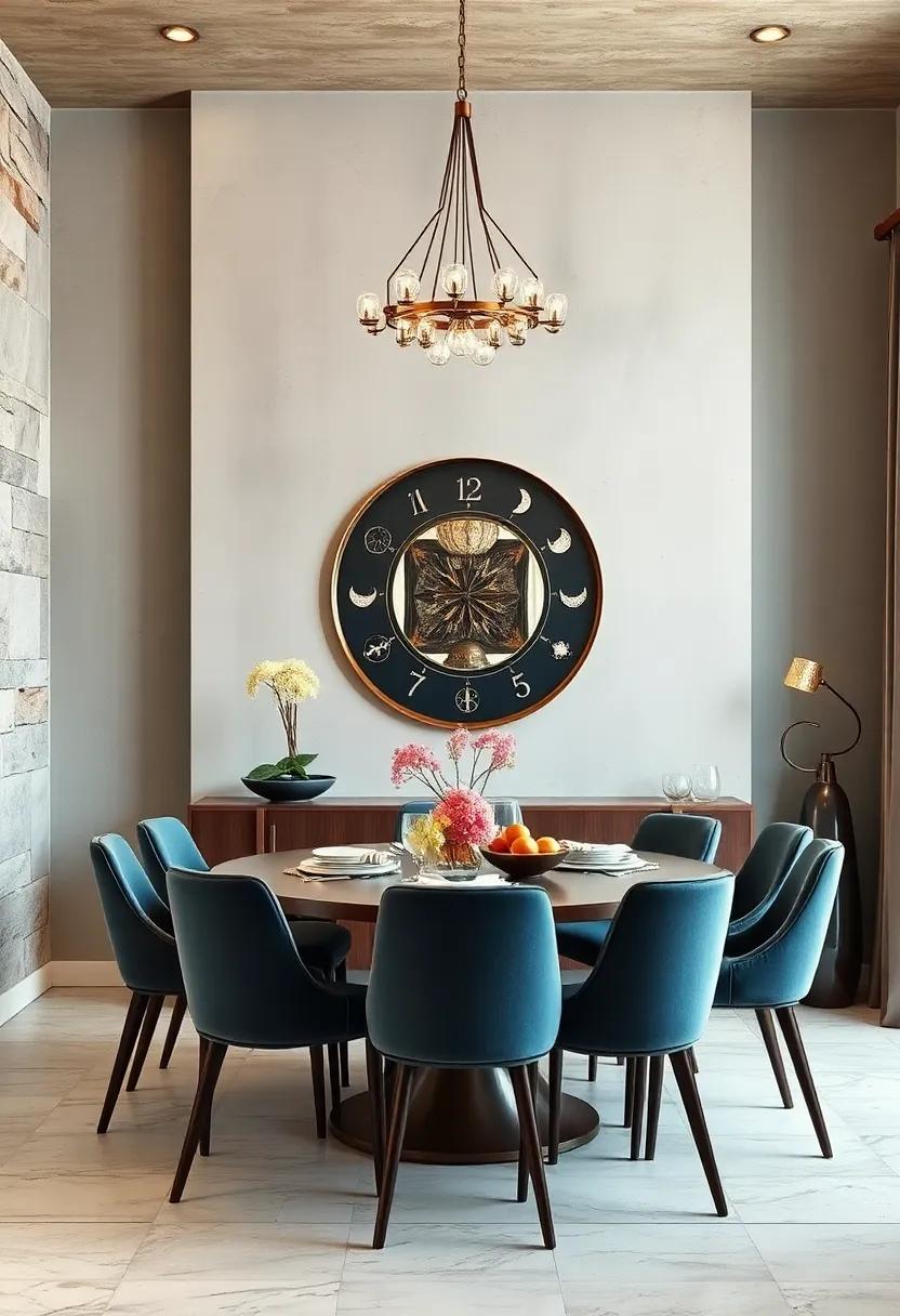“Celestial ​Inspiration: ⁢A moon phase mirror brings celestial themes ‍into⁢ your dining space, inspiring a celestial atmosphere with its unique design.”