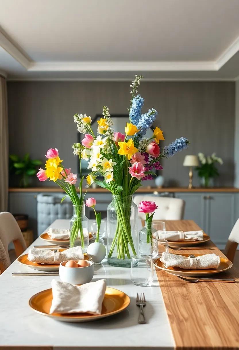 Floral Frenzy: Fill⁣ vases‍ with vibrant spring ⁢blooms like tulips, daffodils, and hyacinths ⁣for a ‌fresh, fragrant centerpiece that celebrates the season