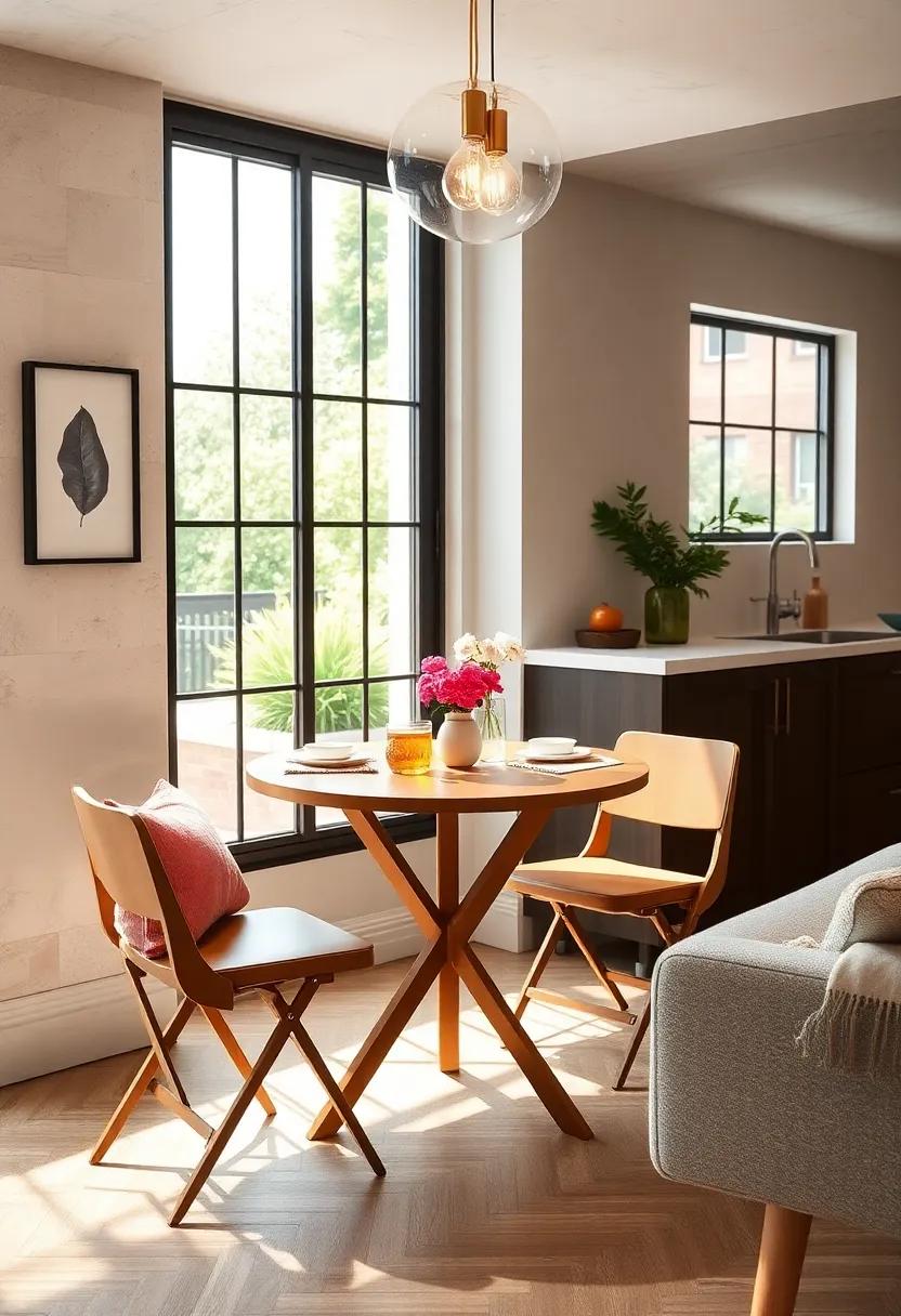 The Bistro Charm: This charming,round foldable table adds a touch of café⁣ elegance to any corner of your kitchen