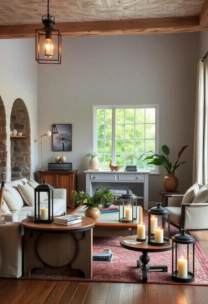 Use vintage lanterns⁢ on side tables to add⁣ a ‌touch of nostalgia and create a cozy reading nook