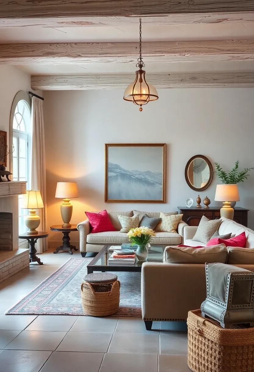 Use mural wallpaper depicting French countryside scenes as a ​backdrop for your antique sconces to enhance the theme