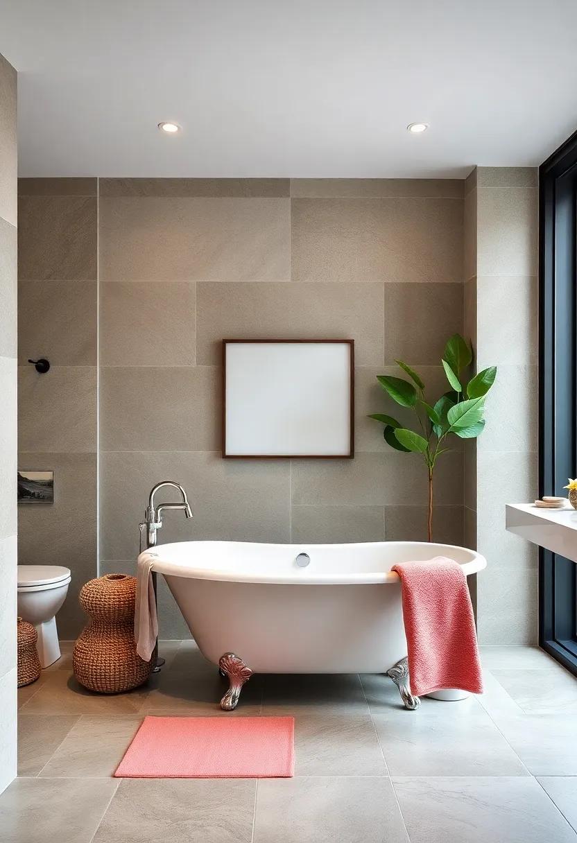Classic Meets Modern: Blend traditional and contemporary ​styles by pairing a clawfoot tub with sleek, modern accessories for a delightful contrast