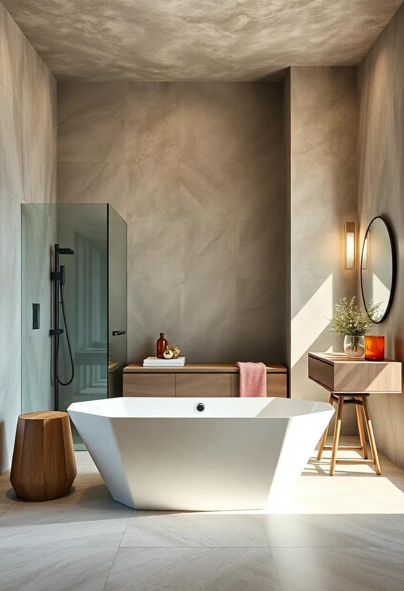 Geometric Elegance: Choose a uniquely shaped‍ freestanding ‌tub to serve as a ⁢captivating⁢ focal⁢ point in‌ a contemporary guest bathroom design