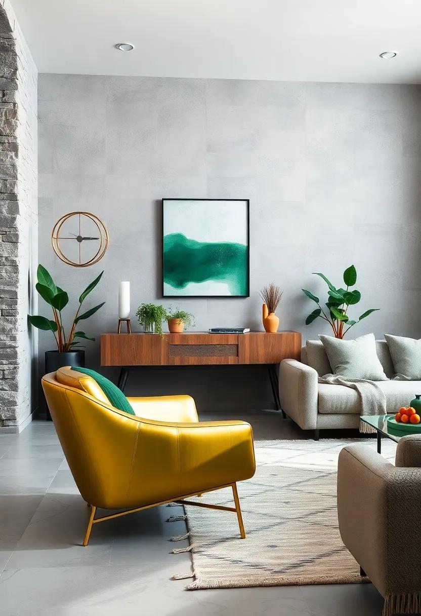 choose a statement green ‍coffee table that adds a ​pop of color while ‍complementing gray side tables for a balanced look