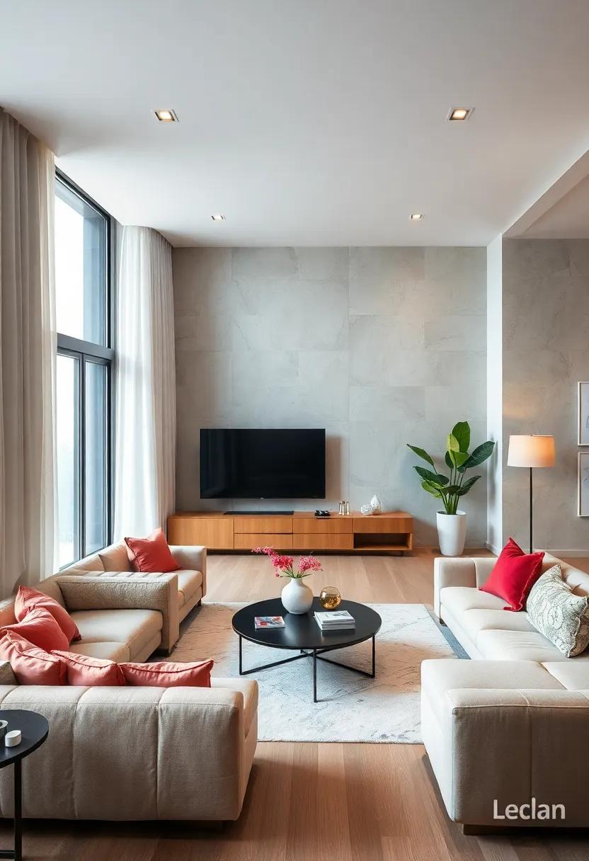Elegant minimalism: Experience the charm ⁣of a minimalist living room, where sleek ⁤furniture and a neutral palette create a serene retreat