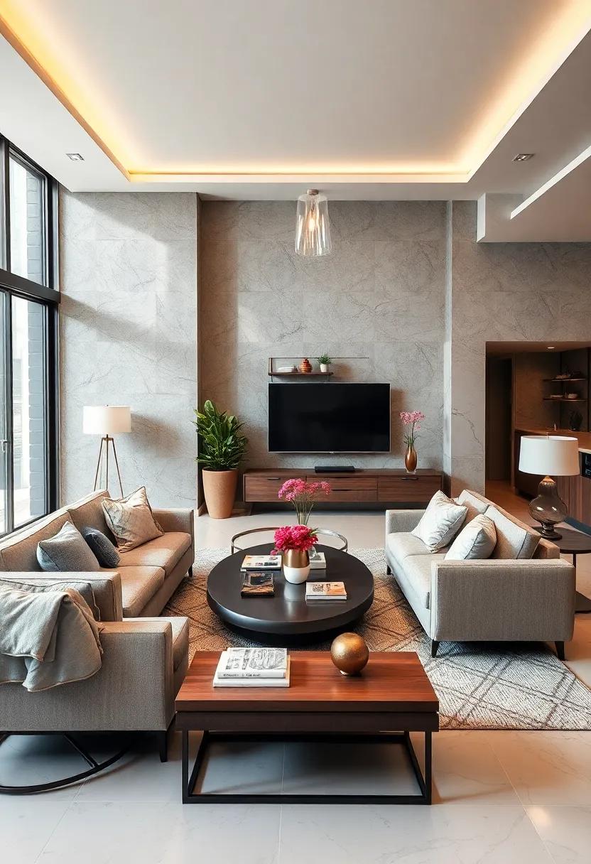 Artful arrangements: Strategically ⁣place furniture and decor‍ to create flow and harmony, enhancing the overall aesthetic of your⁣ living room