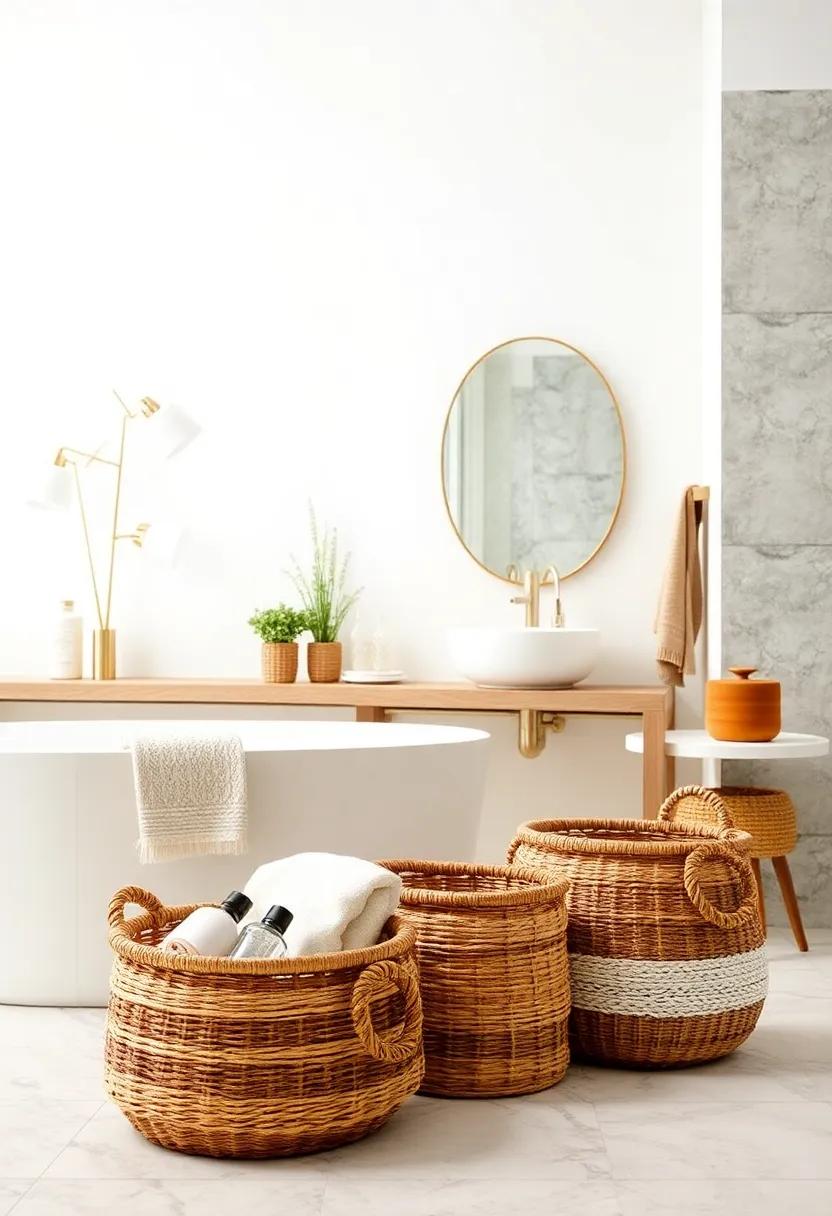 Decorative Storage Baskets: Utilize stylish‌ storage baskets ‌to declutter your ⁣space ​while keeping essentials elegantly contained