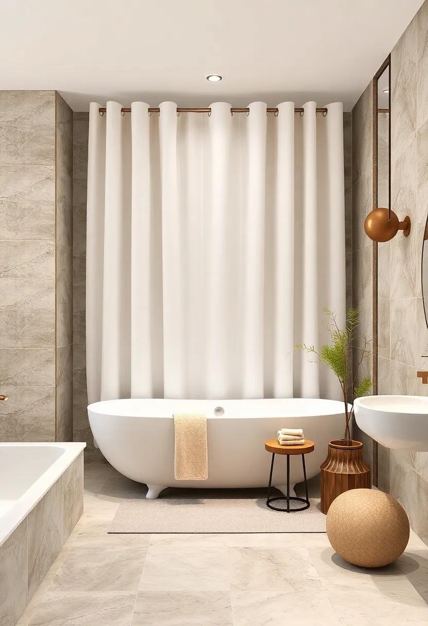Elegant Shower Curtain: Update your​ bathroom's ⁤aesthetic ‌with a chic, designer shower curtain that adds personality⁣ and sophistication