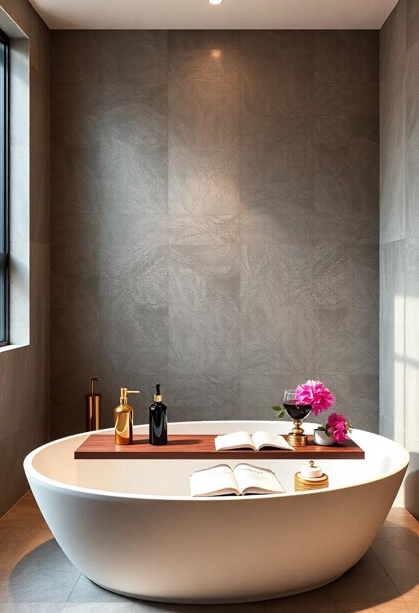 Opulent ⁤Bath Tray: ​Enjoy your⁢ favorite book or⁣ a glass ​of​ wine⁣ during your soak with⁣ a beautiful bath ​tray that adds luxury to your self-care routine