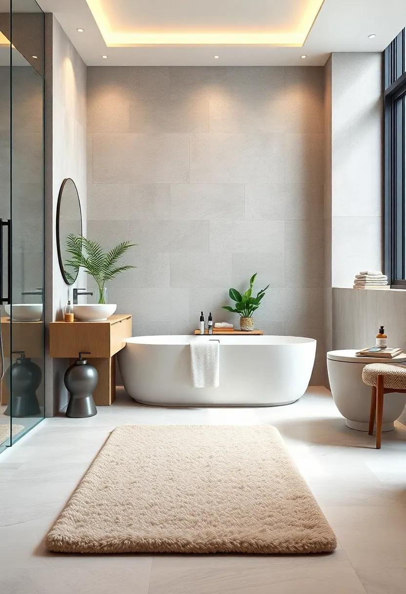 Plush Bamboo Bath Mat:​ Transform your bathroom floor with a soft, <a href=