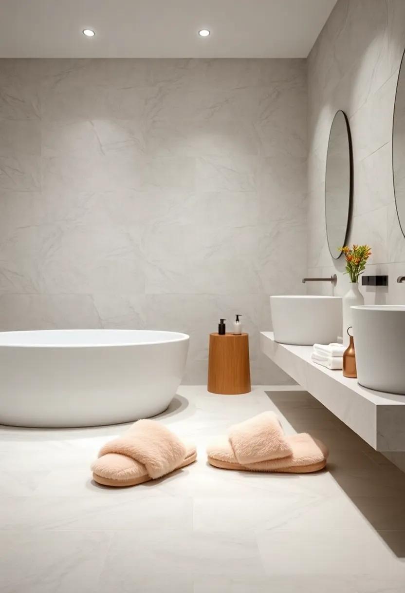 Plush⁤ Slippers: Slip into luxury ⁤with cushy slippers made from soft materials that make you feel pampered as you move around ‌your‍ bathroom