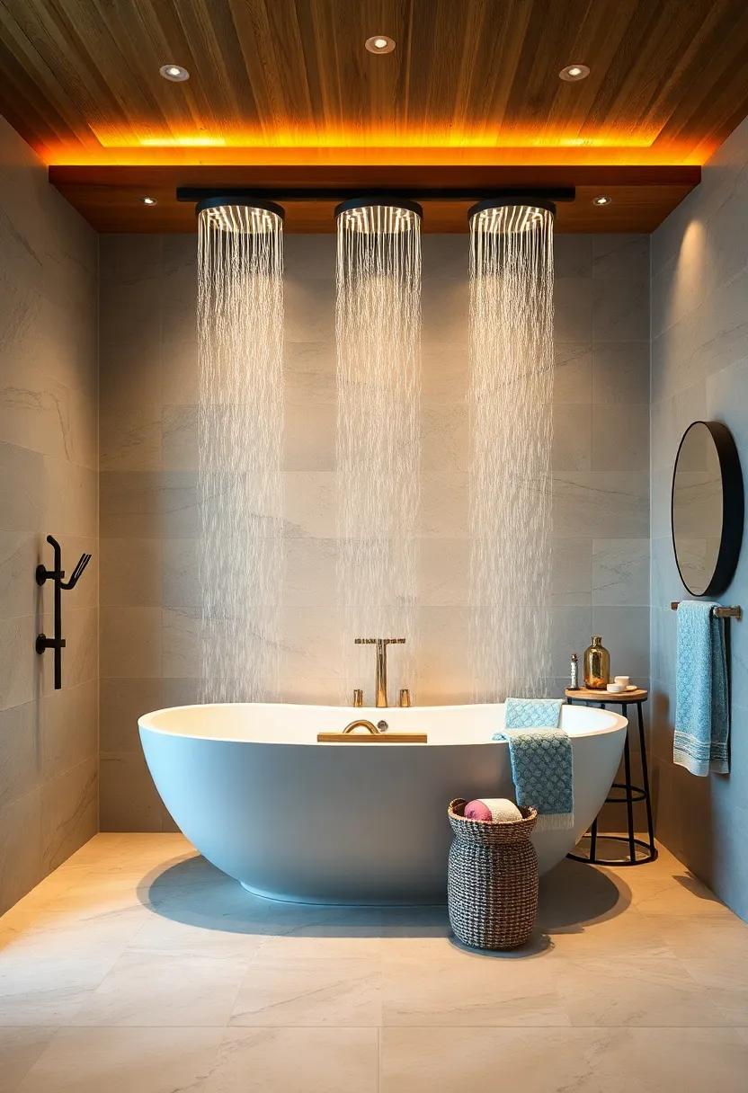large Rainfall showerheads: Enjoy a rejuvenating shower experience reminiscent of a tropical ⁣rainforest, surrounded by soothing streams ‌of water