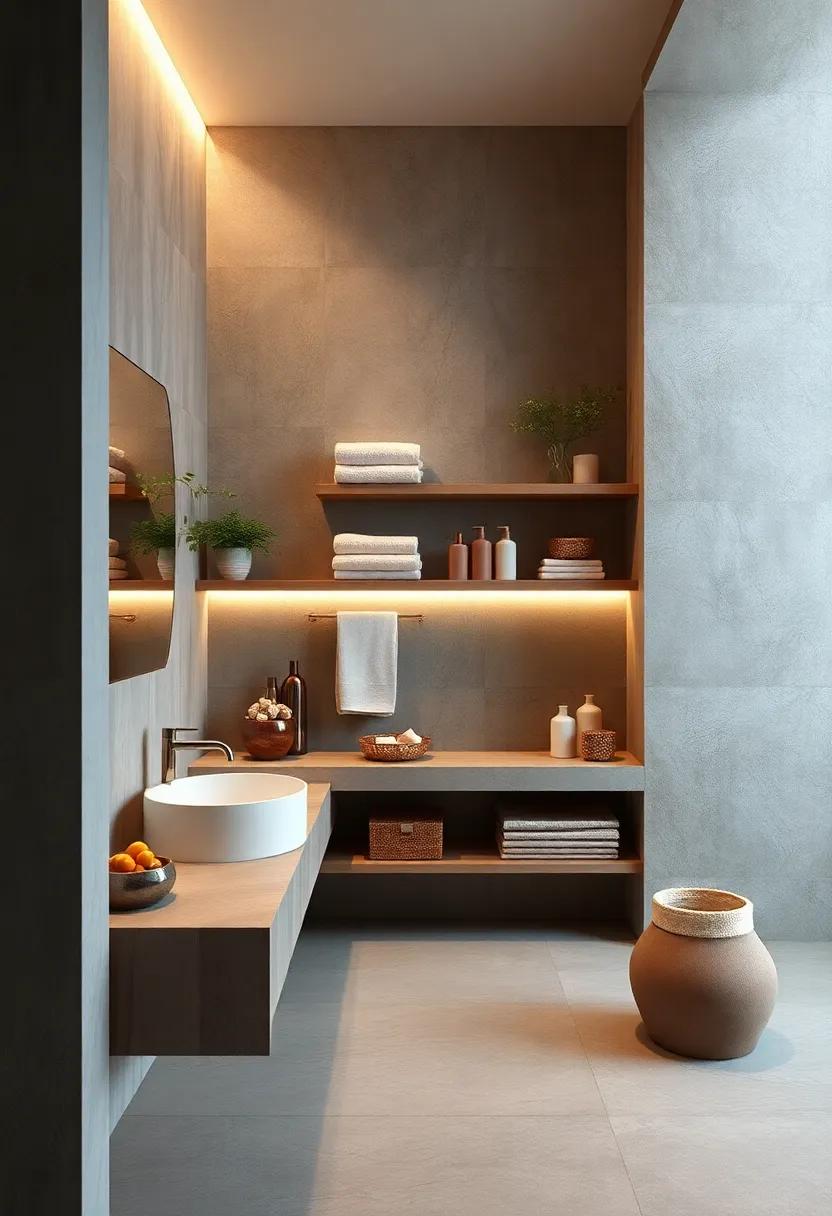 Open Shelving Displays: Showcase luxurious towels,bath ‍products,and decorative items on ⁣open shelves for easy access and visual appeal