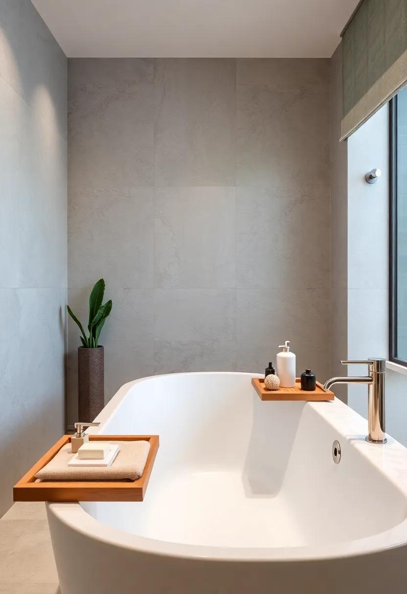 Spa-Inspired Bath Accessories: ​Equip your space ⁤with bamboo trays, bath caddies, and exquisite soaps to enhance⁤ relaxation and ⁤pampering