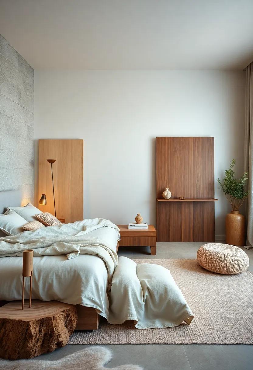 Add a touch⁣ of whimsy with unique wooden sculptures or trinkets, emphasizing personal expression in a minimalist way