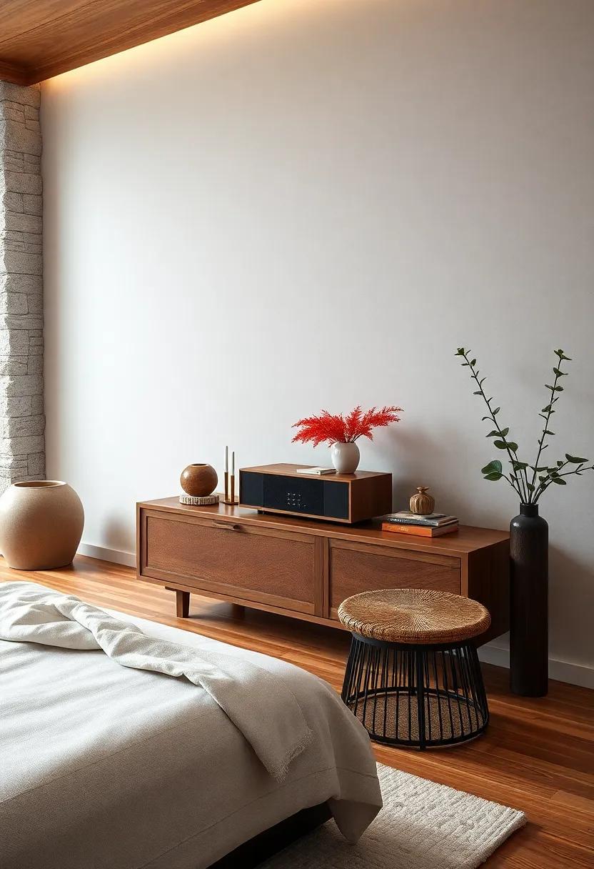 Create a serene⁤ atmosphere with ‌a wooden ⁢sound system or ⁣speaker, blending technology seamlessly into your​ decor
