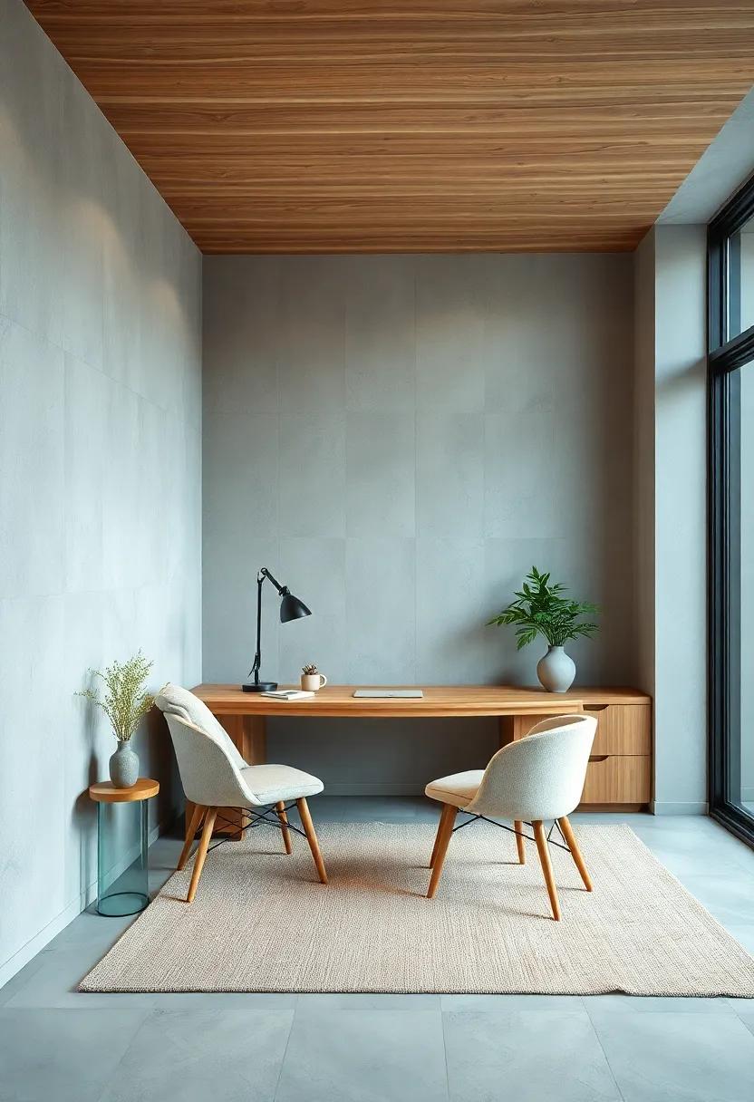 Design⁣ a‍ workspace nook with a wooden desk‌ that⁣ inspires productivity while remaining uncluttered and minimal