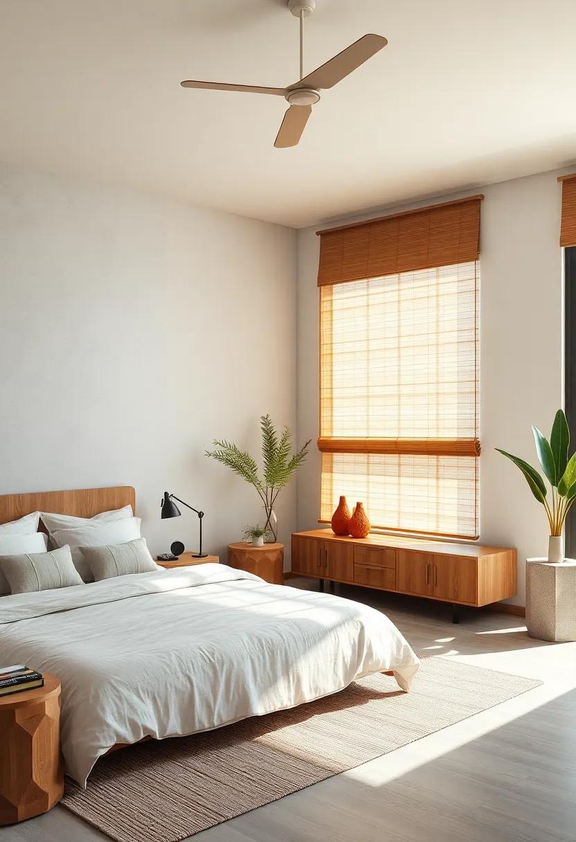Embrace natural light by‌ using sheer wooden blinds that allow sunlight to filter in ⁢softly, creating an airy atmosphere