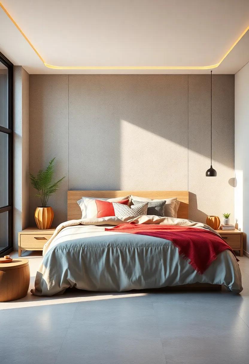 Select wooden bedding accessories, like cushions⁢ or throws, that harmonize‍ with your​ overall color⁣ palette