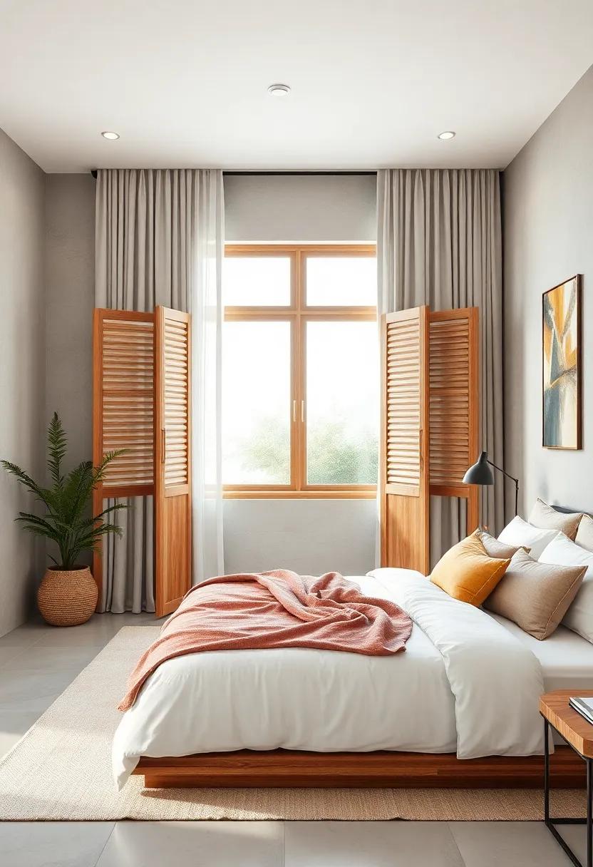 Swap out heavy drapes ​for light wooden shutters, ⁣allowing for versatile light ⁢control ⁤while ⁤keeping things minimalistic