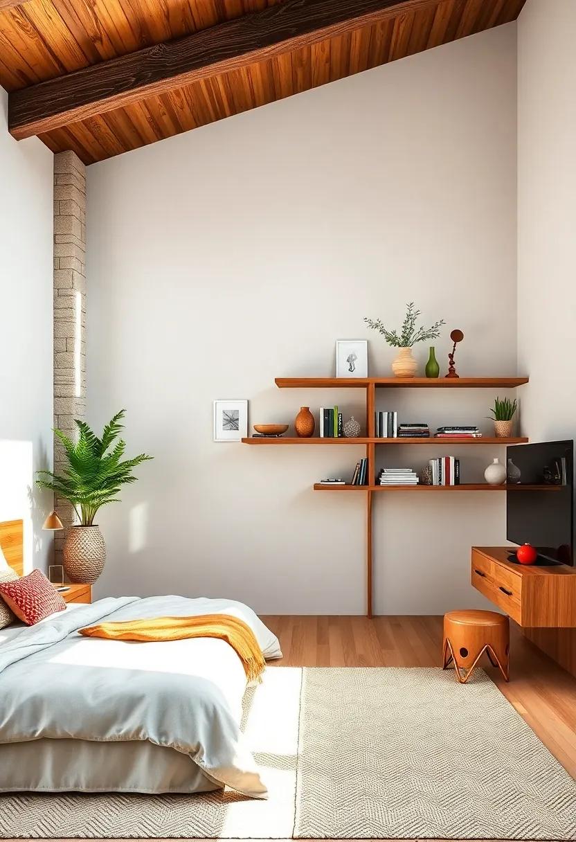 Use ⁣wooden​ shelving to display your favorite books and‌ decor,helping you keep clutter ‍at⁣ bay while adding ​warmth