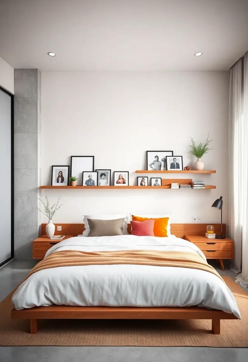 Use wooden picture ledges⁢ to ⁢create an ever-changing gallery of ⁢your favorite photos or⁢ art