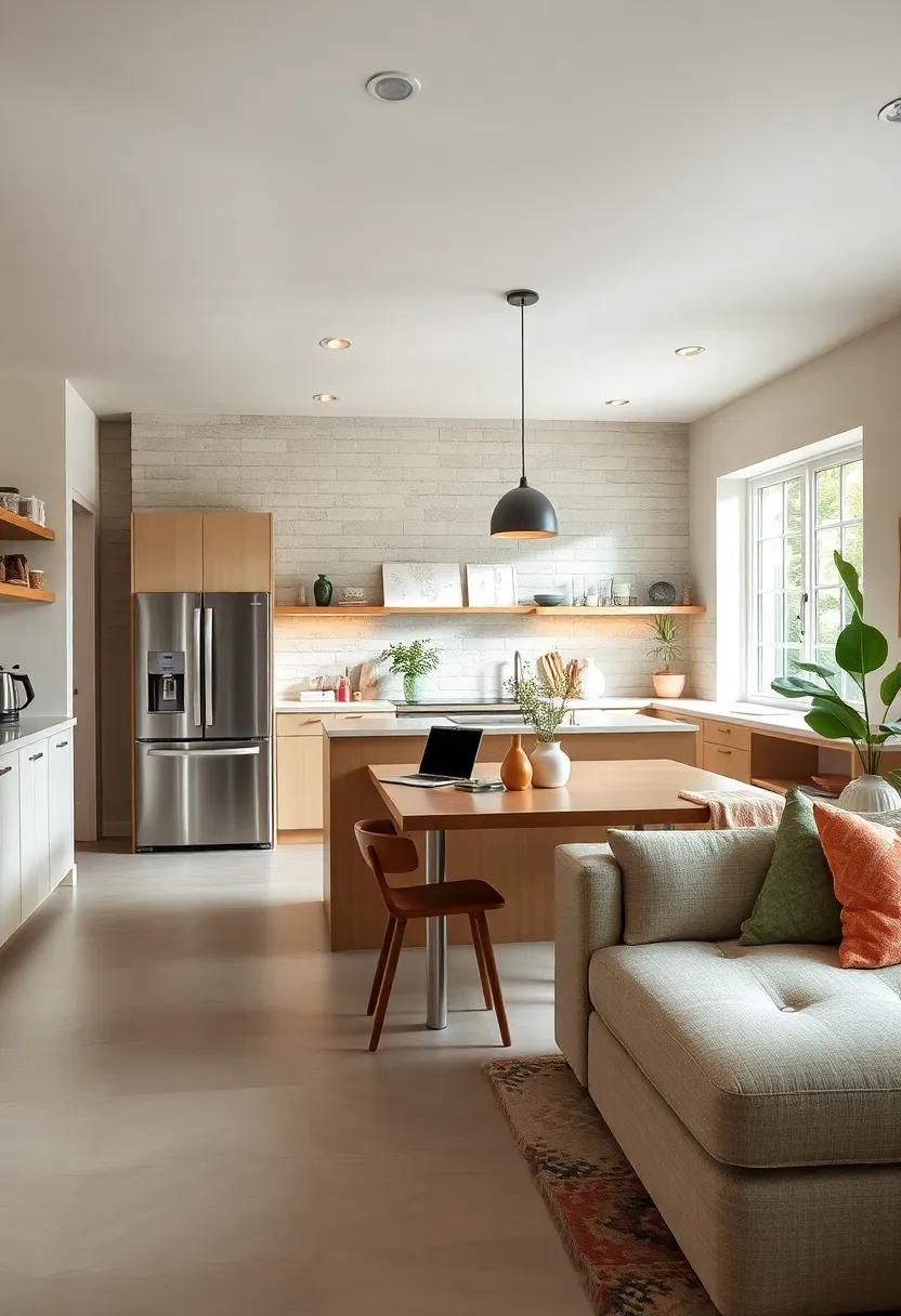 Create a Home ​Office​ Nook: ‍Seamlessly ⁣blend a small work‌ area into your kitchen design​ for ⁤a practical ‌space ⁢that⁢ accommodates cooking and ⁤working