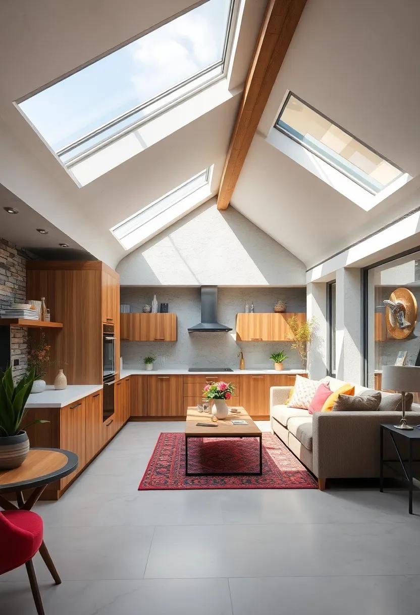 Skylights for Natural ⁢Light:​ Install ⁢skylights⁢ to flood your kitchen with natural ⁣light, making the space feel airy and bright, ⁤ideal for both cooking and ‌relaxing