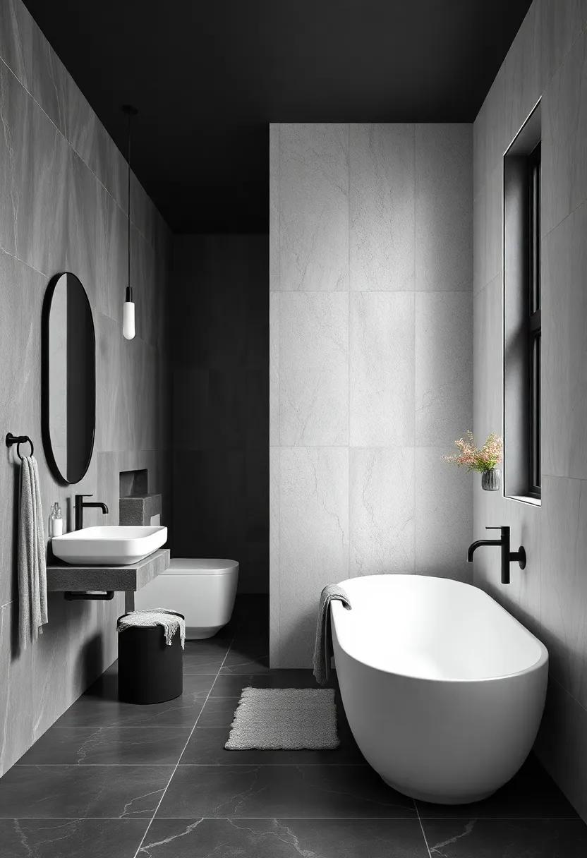 Floor-to-Ceiling⁤ Tiles: Utilize monochrome tiles that reach from floor to ceiling to create a seamless look that enhances​ the‍ space's height