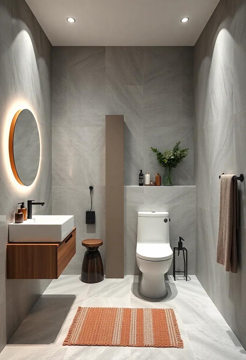 Minimalist Divider: Use a ⁣simple, freestanding divider ⁢to separate shower and toilet areas‌ without adding ‍bulkiness to the⁤ design