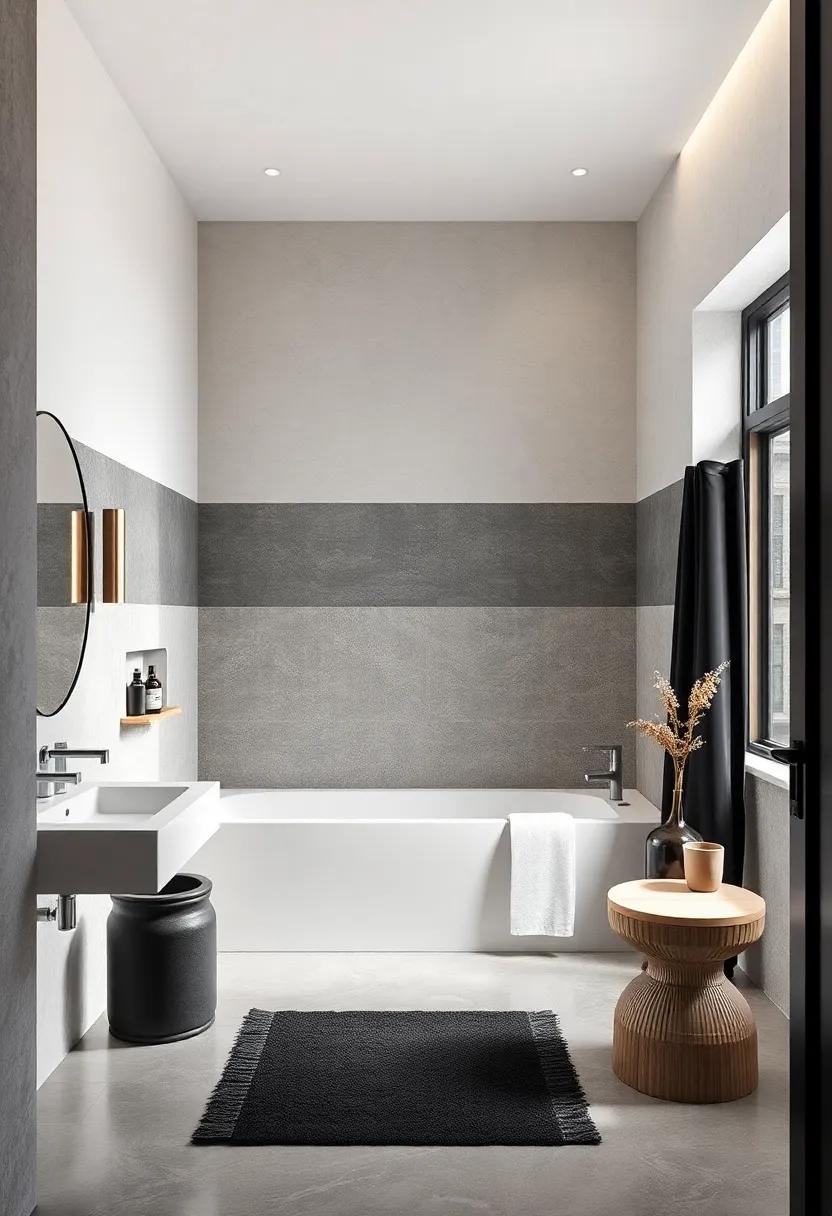 Monotone Shower Curtains:​ Opt for solid ‌black or white shower ⁣curtains that ​blend effortlessly⁤ with your décor‍ for a cohesive look