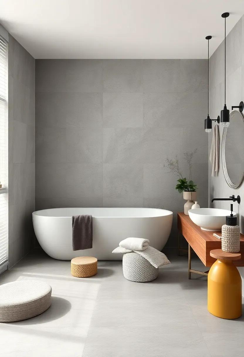 Textured Monochrome: ⁣Integrate textures through a mix of materials like cement and⁤ stone, adding ‌depth to your monochrome space