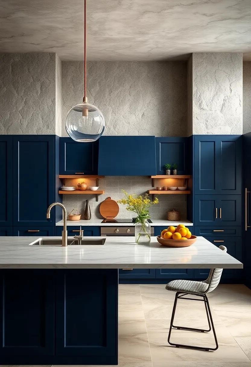 statement Island:‍ Choose a navy blue kitchen island to serve as a striking‍ centerpiece that enhances‌ both functionality and design