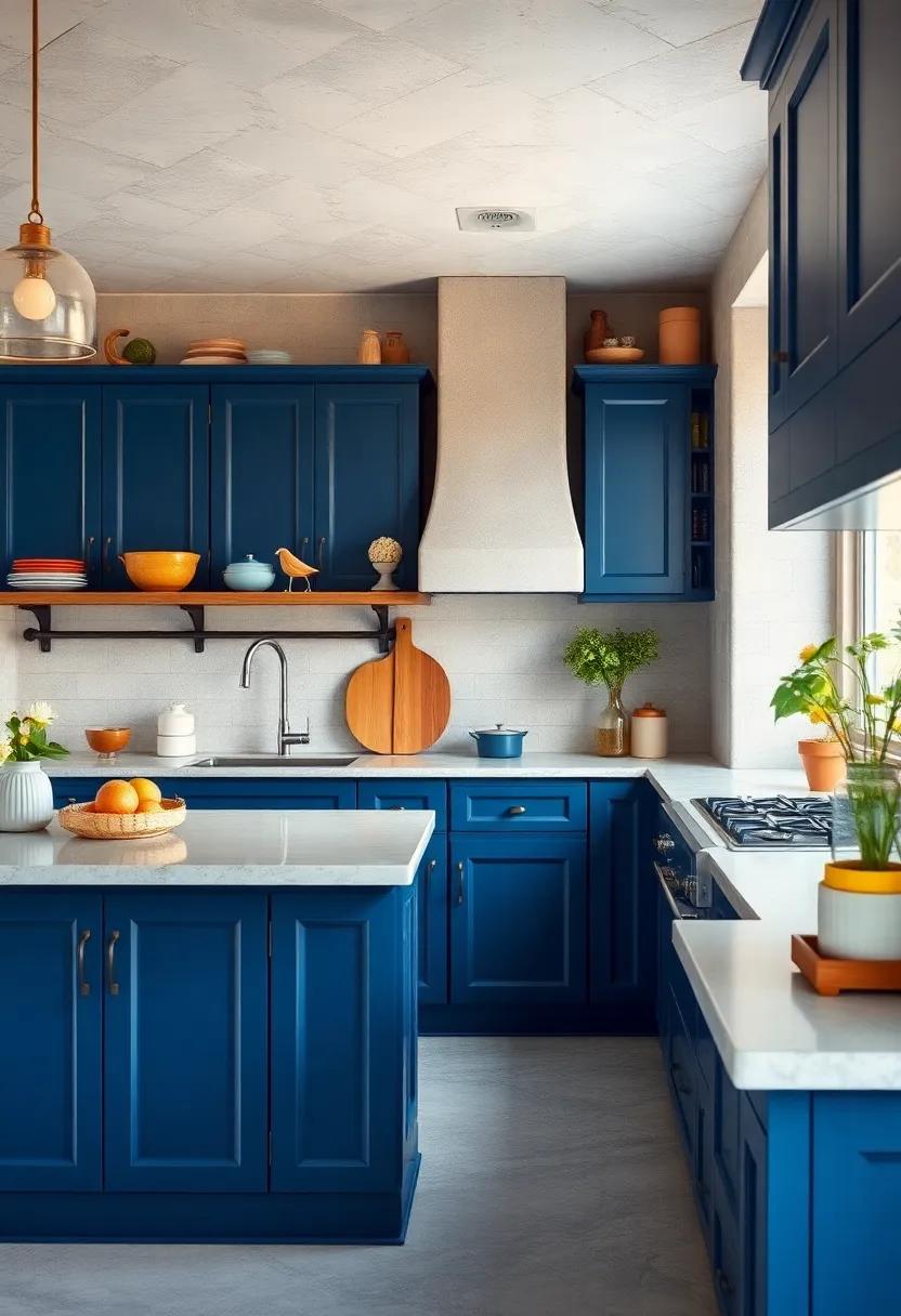 Vintage Charm: Style your navy cabinets with retro accessories and‍ fixtures for a nostalgic yet chic kitchen that tells a story