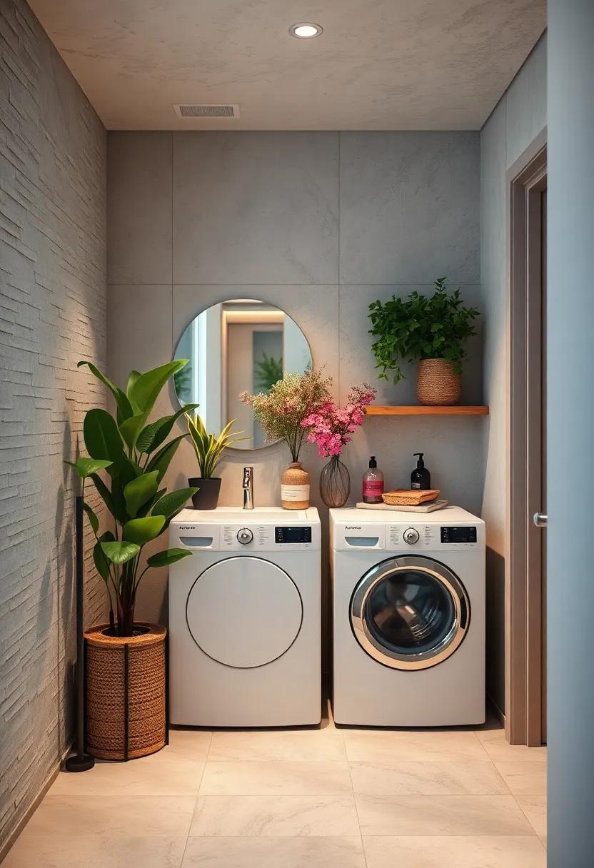 Biophilic Design: Incorporate plants into your laundry area for⁤ a fresh ambiance,⁢ improving air quality and creating a serene atmosphere