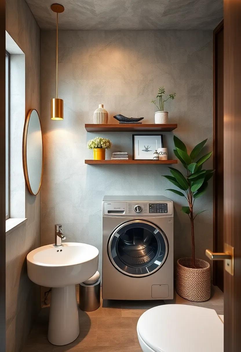 Floating Shelves: Install ⁢floating shelves above the ​washer for decorative accents and storage, turning everyday items into part of ⁤the decor