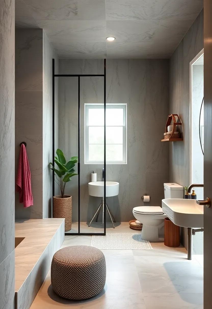 Glass Door Dividers: Utilize glass doors between your laundry and powder room spaces to make them feel connected yet distinct while‌ allowing visibility
