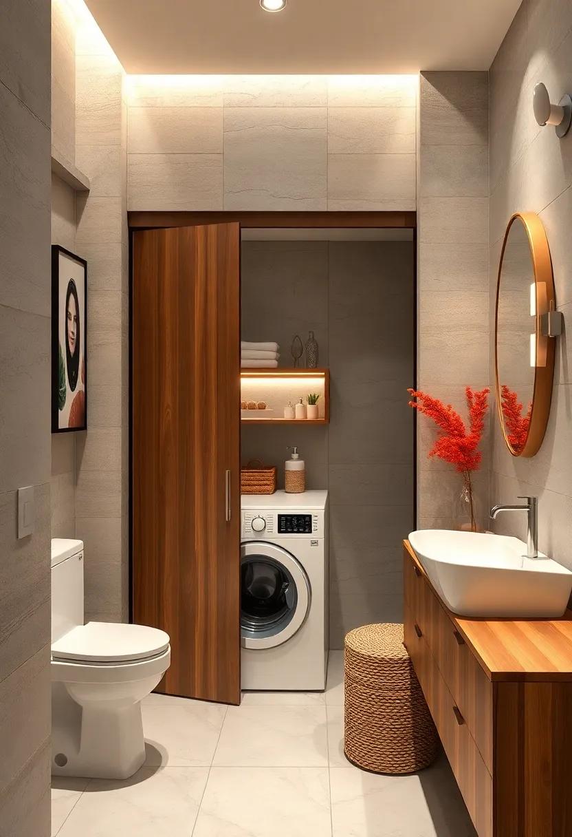 Hidden in Plain Sight: Install a sleek sliding door that reveals a compact washer and​ dryer,allowing you to keep your laundry hidden when not in ​use