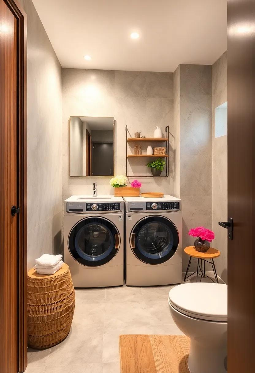 Mirrored Fronts: Use​ mirrored‌ washer and dryer doors to create the illusion of more space while reflecting light and enhancing the⁣ room’s brightness
