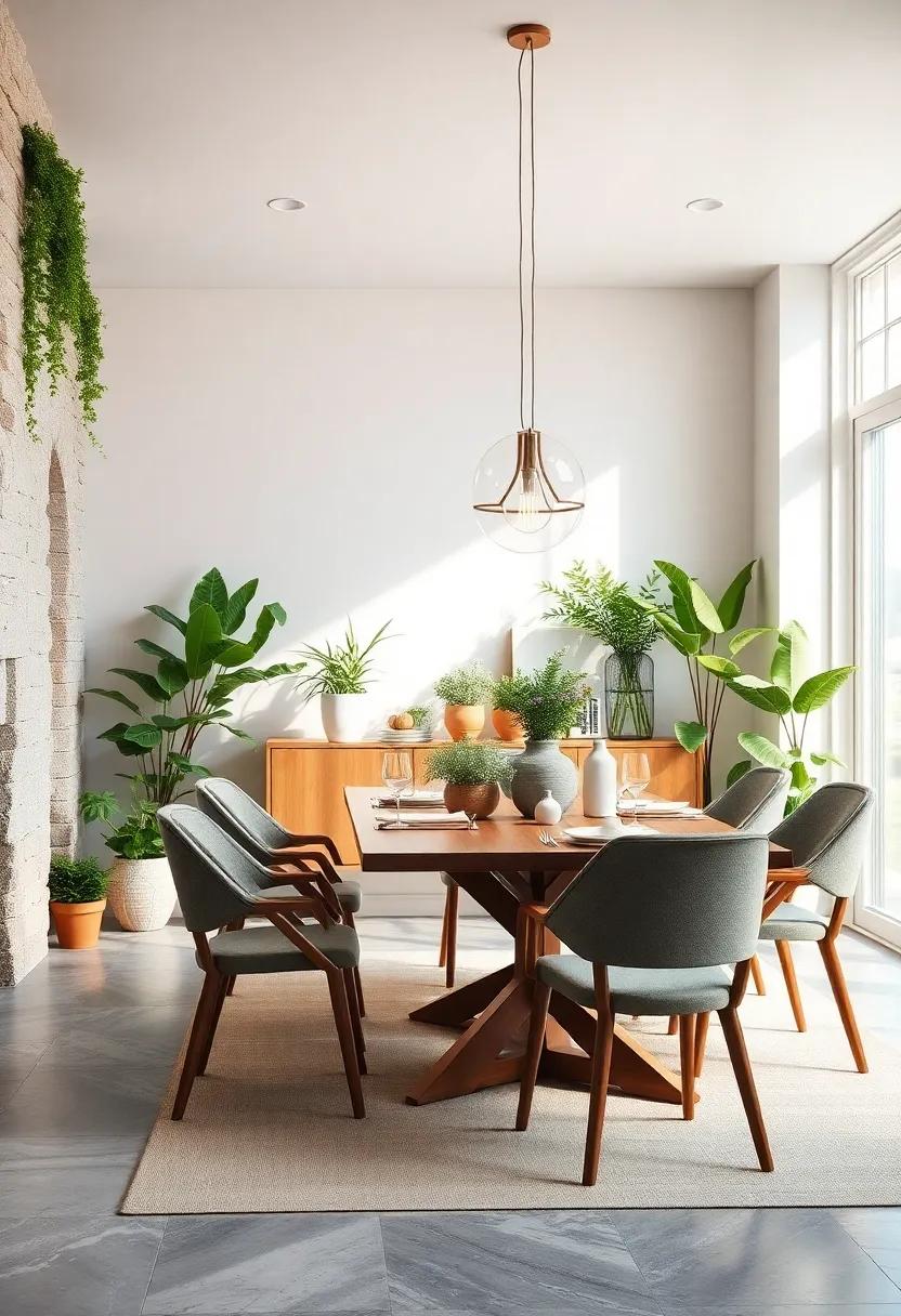 Indoor greenery: ⁤Bring life into your dining space by adding indoor​ plants or⁤ herb‌ gardens⁢ that enhance air quality and aesthetics