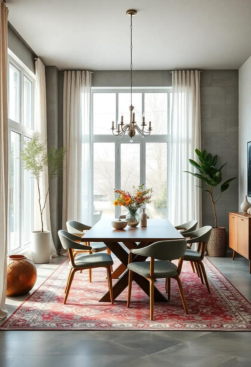 Light and Airy:⁤ Utilize large windows and sheer curtains to invite natural light, making your dining area⁤ feel⁢ open and inviting