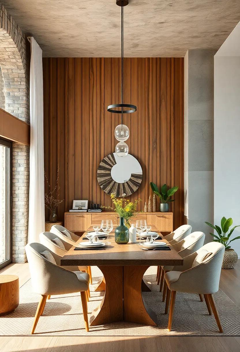 Natural Materials: Integrate wood, stone,⁤ or bamboo elements to add ⁤texture‍ and bring the charm of the ⁢outdoors into‌ your dining space