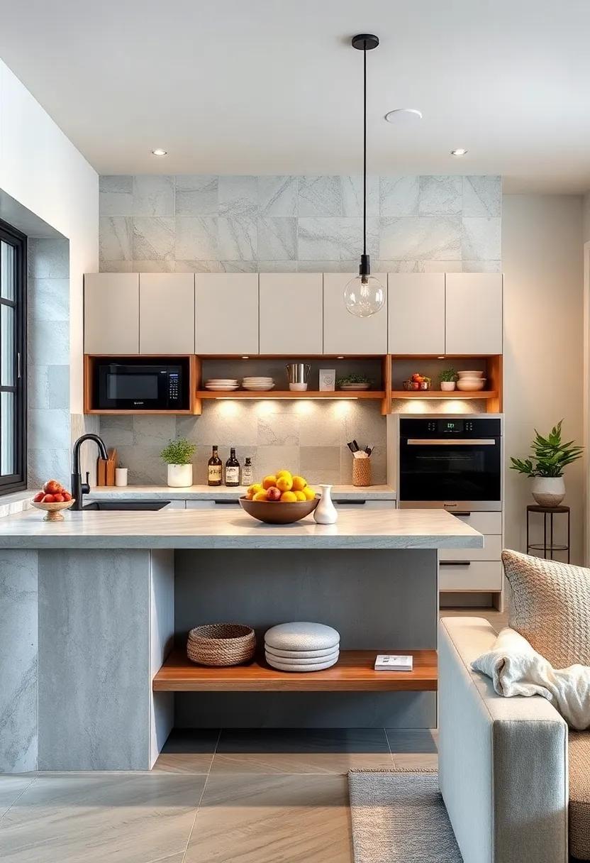 Elevated Platforms: ‌Consider​ raising​ appliances or work surfaces for added storage⁢ underneath and an interesting visual⁤ dynamic