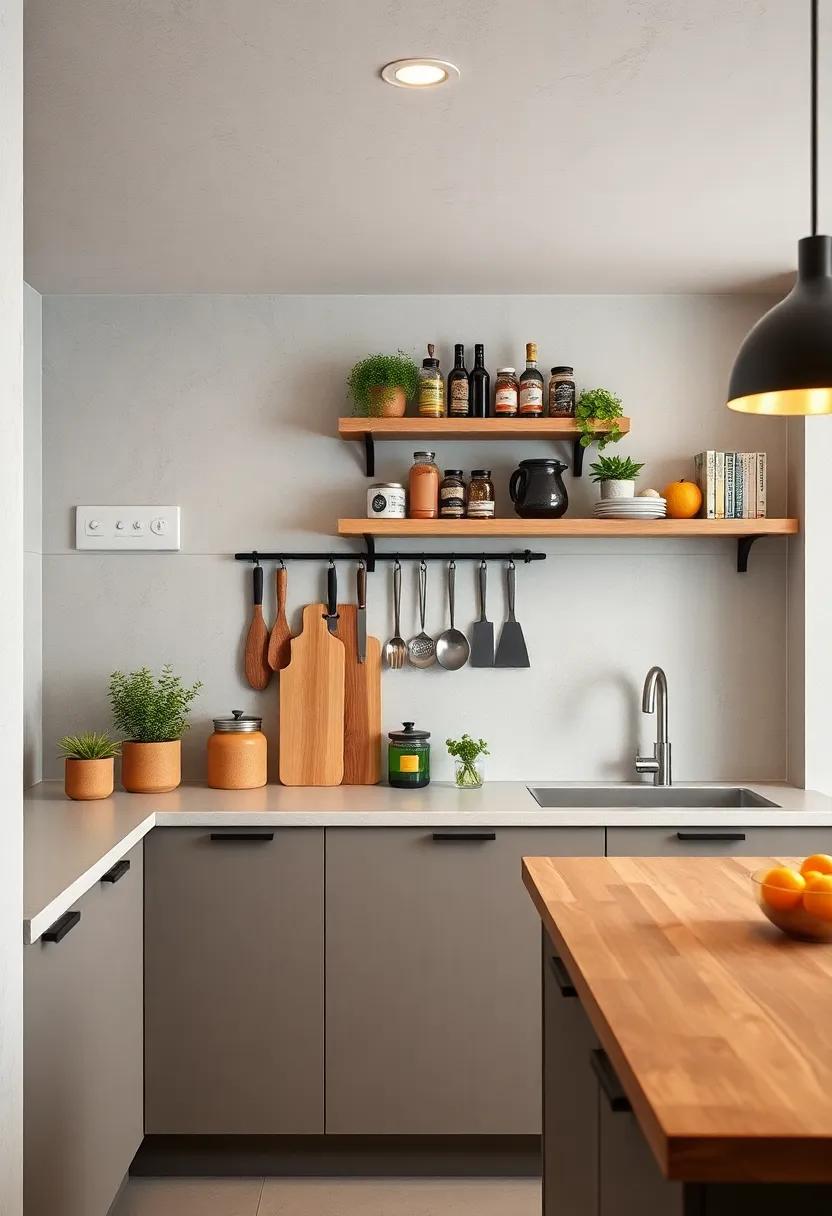 Wall-Mounted Accessories: Use wall-mounted racks for storing spices, ​knives, or cookbooks, keeping essential items within ⁤reach and ‌off the counter