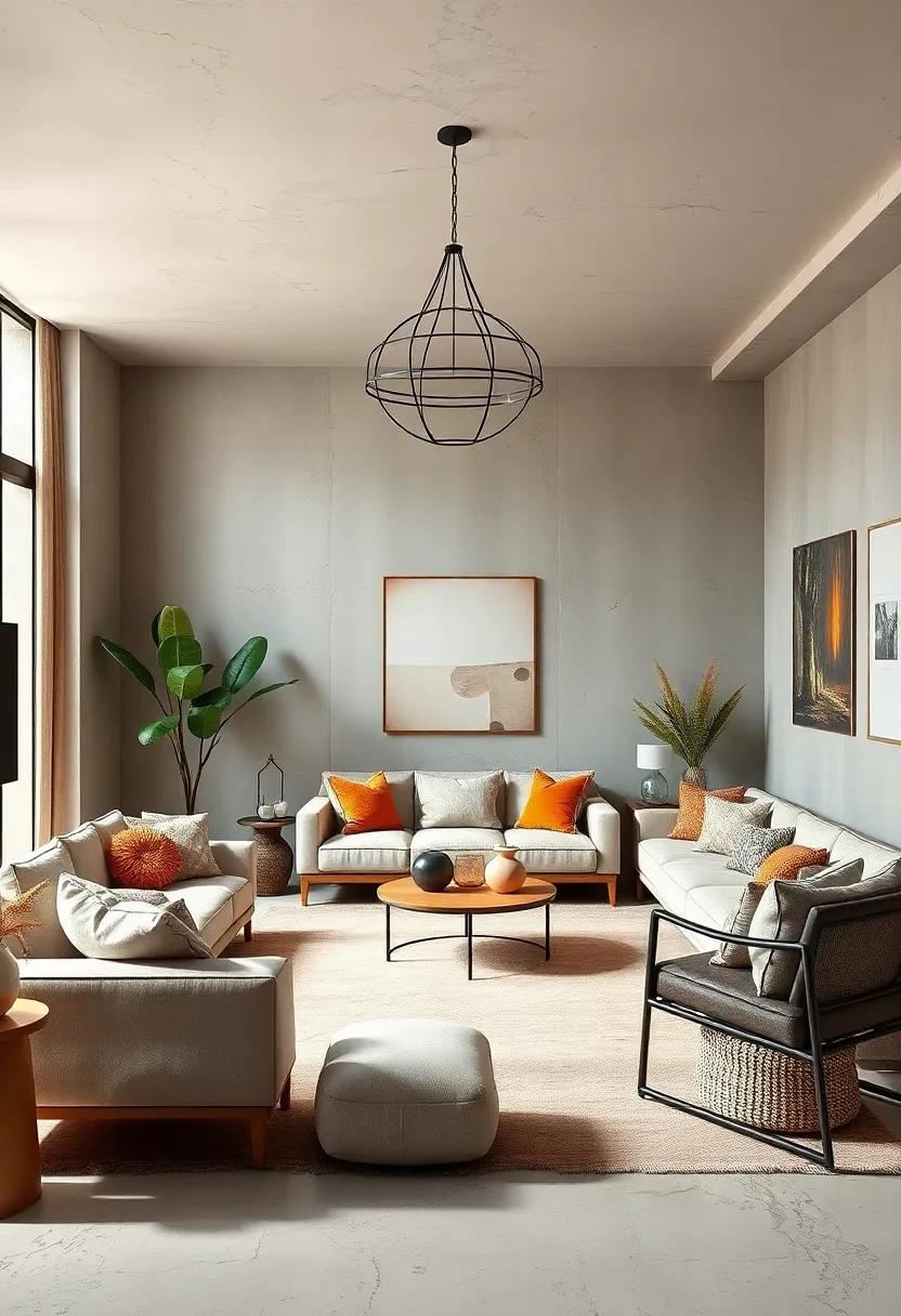 Embrace⁤ a neutral color palette with earthy tones ⁣to set a serene backdrop ⁢for your ⁤urban modern boho living room