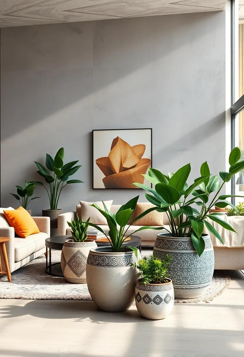 Use ceramic planters⁤ with intricate patterns to house your favorite indoor plants, bridging modern and bohemian aesthetics