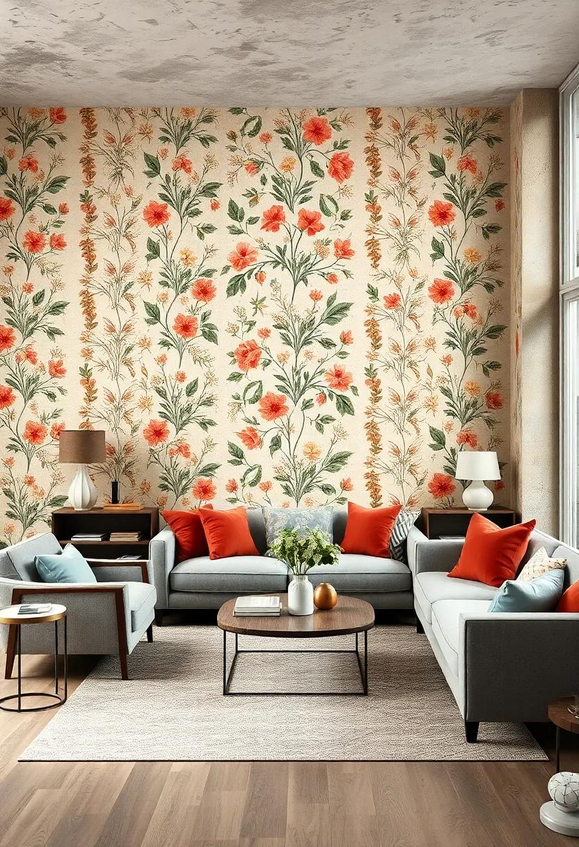 celebrate vintage aesthetics with faded botanical wallpaper that whispers stories of gardens past