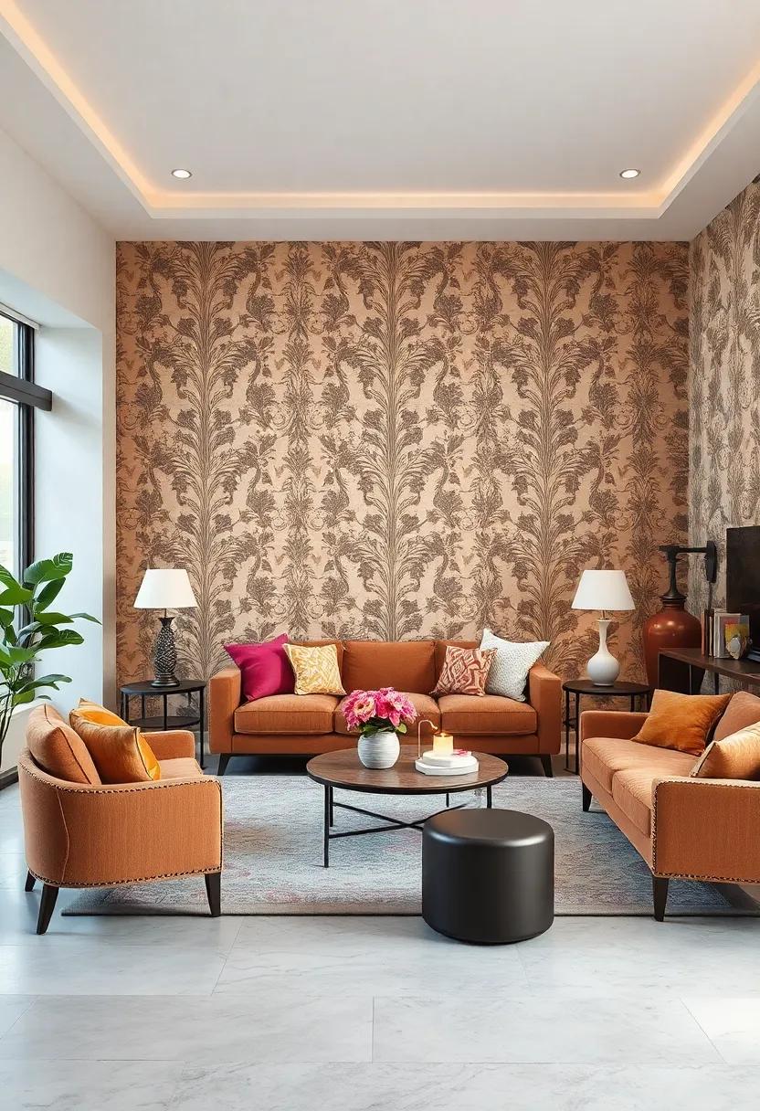 Choose ⁣a damask floral pattern that combines tradition and elegance for ⁣a rich, textured feel