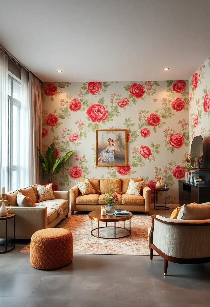 Create a stylish ⁢fusion of ⁤old and new with contemporary wallpapers that draw inspiration from classic florals